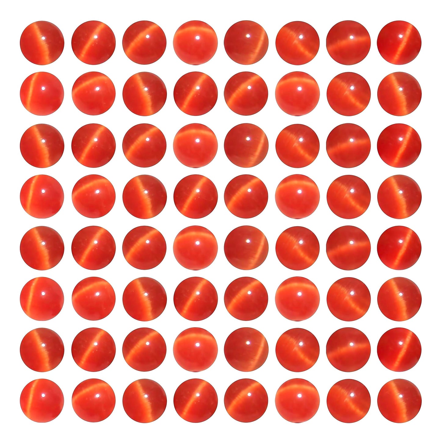 MJDCB 30pcs Red Cat Eye Stone Beads 12mm Round Crystal Loose Bead for Jewelry Making DIY Bracelets Necklace