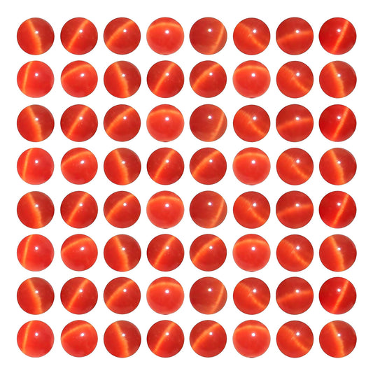 MJDCB 30pcs Red Cat Eye Stone Beads 12mm Round Crystal Loose Bead for Jewelry Making DIY Bracelets Necklace