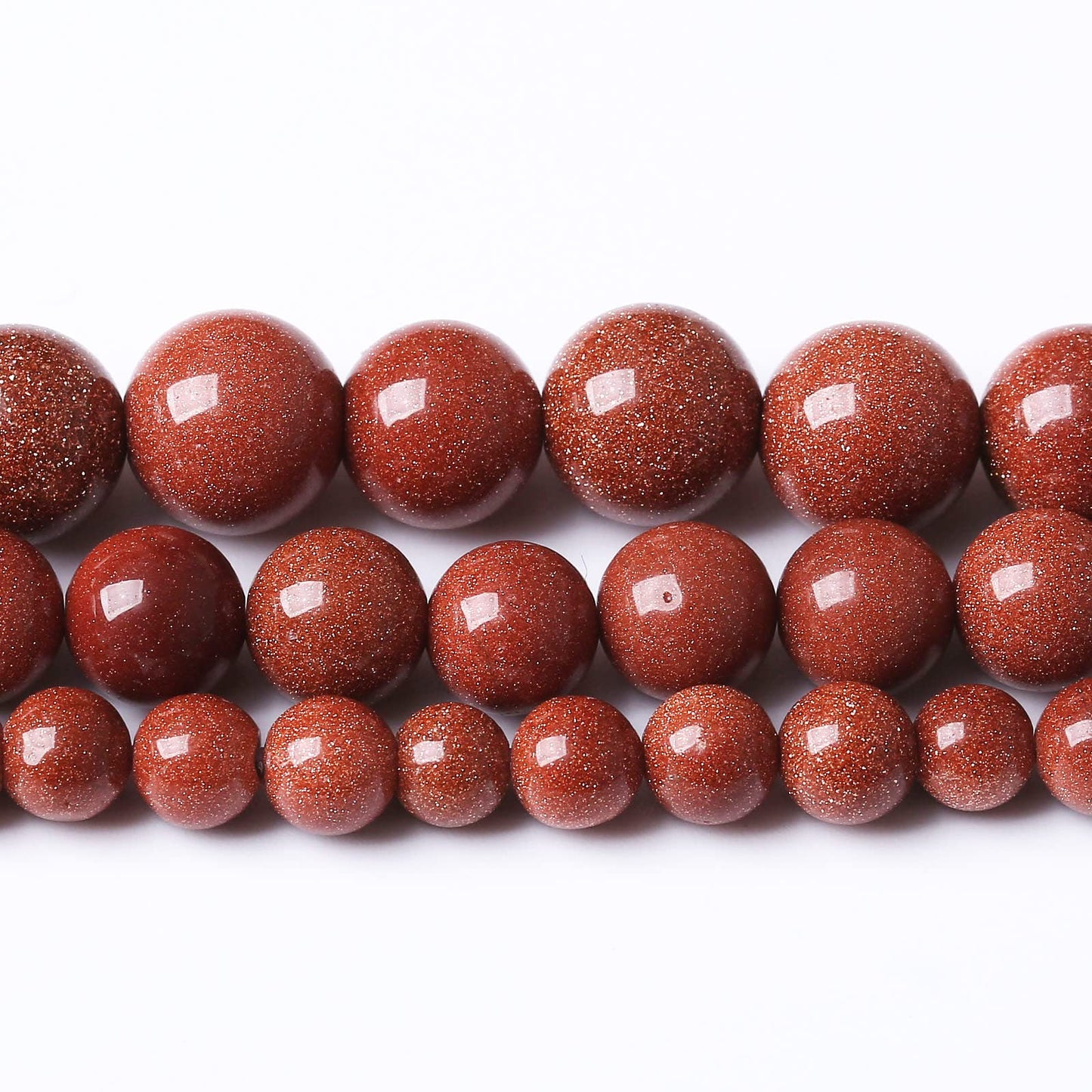 32PCS 12MM Natural Gold Sand Stone Beads Energy Healing Beads for DIY Jewelry Bracelet Necklace Making for Jewelry Making15Inch