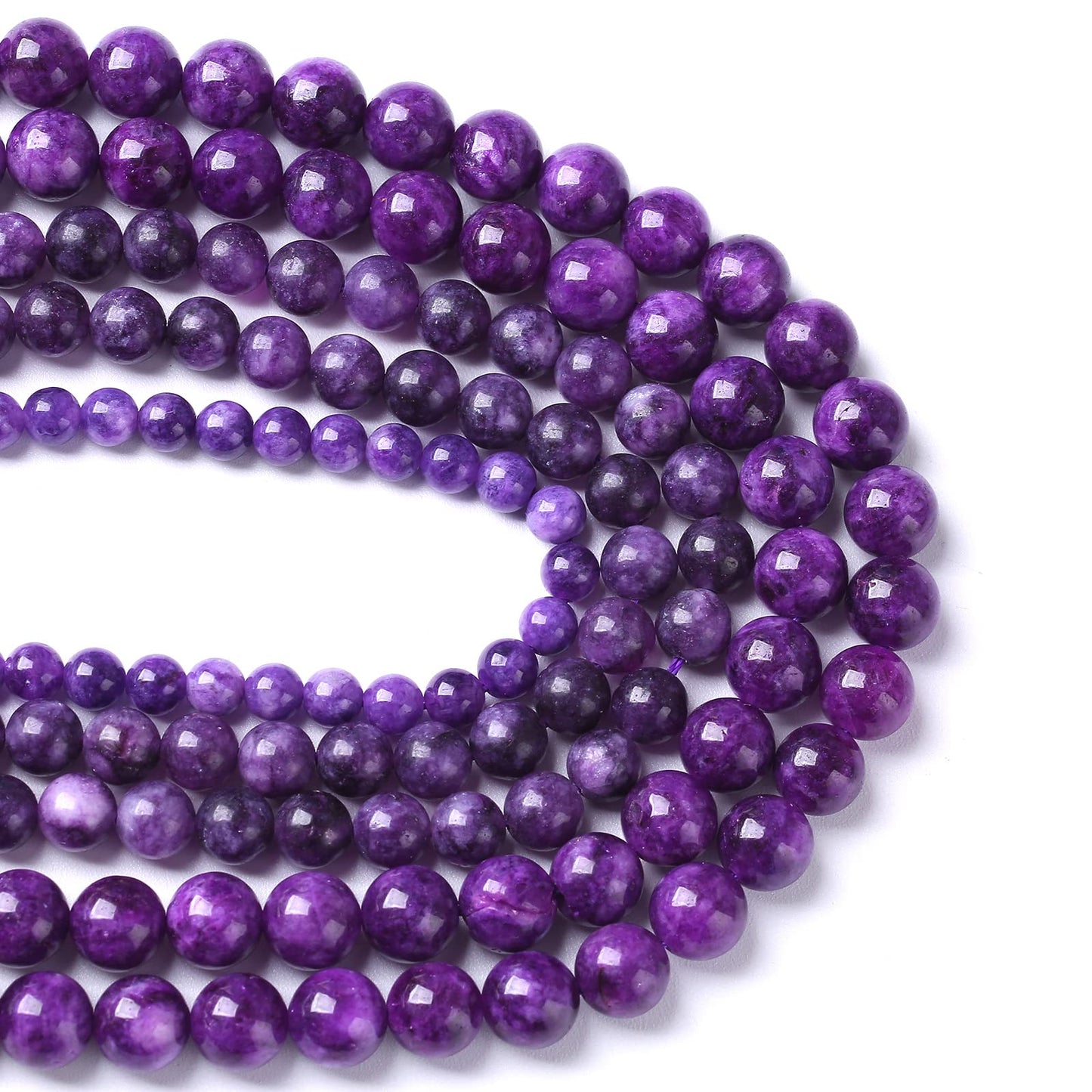 8MM 45PCS Natural Purple Charoite Jade Quartz Crystal Beads for Jewelry Making DIY Bracelet 1 Strand