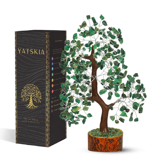 YATSKIA Green Aventurine - Money Trees - Chakra Crystalsm Crystal Trees As Home Decor - Tree for Home - Crystal Gifts for Women - Healing Crystals