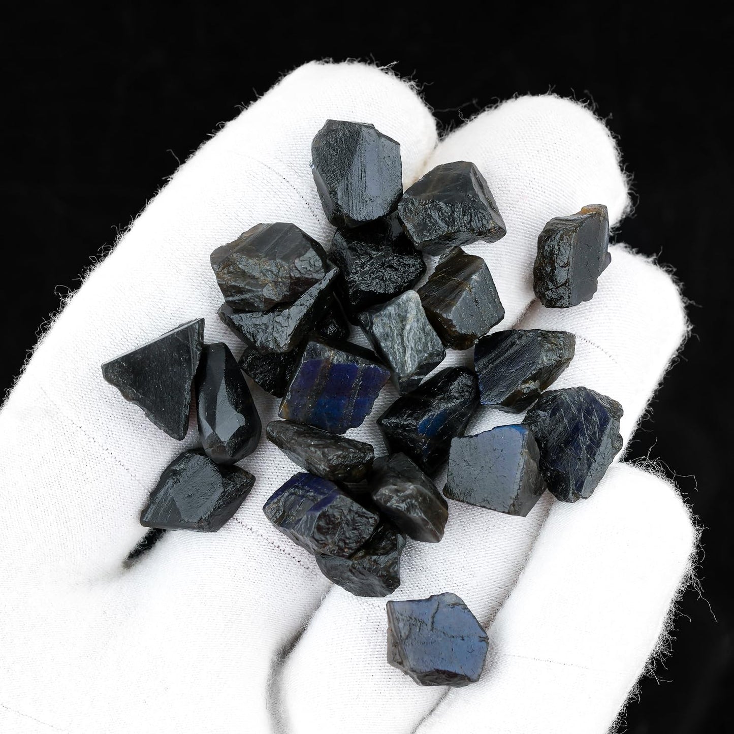ColouredRocks 100 carats Labradorite Crystals, Raw Stones, Rough Gemstones, Jewelry Making Supply, Cabbing, Polishing, Cutting, DIY, Crafts (20-22pcs) (8-12mm)