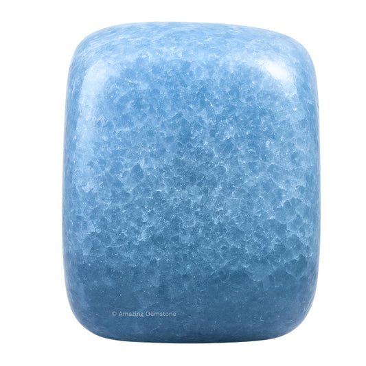 Amazing Gemstone Blue Calcite Crystals and Healing Stones Tumbled - 1 oz Natural Healing Stones for Energy Balance, Stress Relief - Premium Polished Gems Rocks for Meditation and Wellness