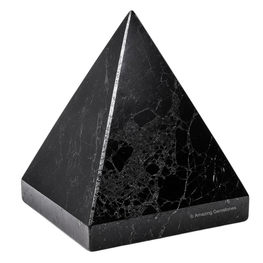 Amazing Gemstone Natural Black Tourmaline Pyramid Crystal Healing Stones - 1.5" Great Pyramid Figurine of Natural Stone Pyramid for Meditation, Reiki, Chakra Balancing and Crystal Pyramids Grid