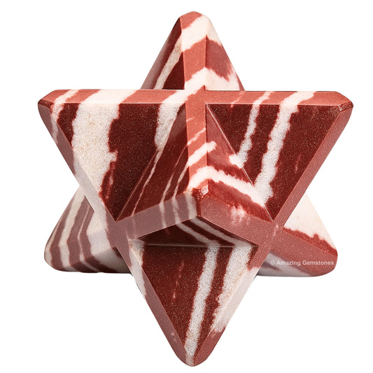 Amazing Gemstone Narmada Stone Merkaba Crystal - 1 Inch Metaphysical Merkaba Star for Meditation - Energetic Tetrahedron Crystal and Healing Stones for Spiritual Growth and Healing (20-25mm)