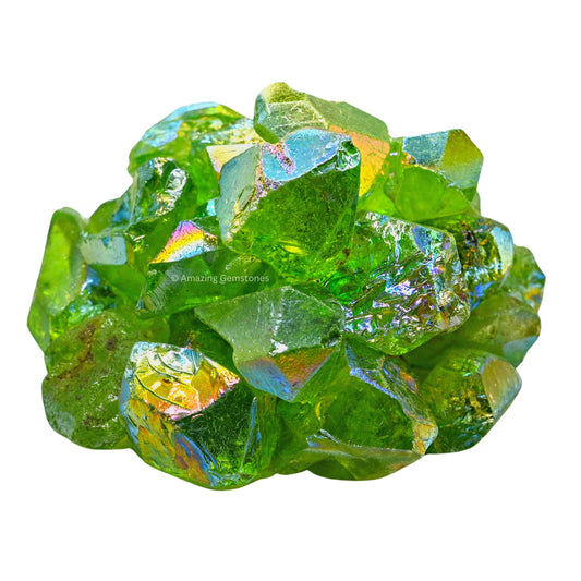 Amazing Gemstone Apple Aura Quartz Raw Crystals and Healing Stones, Natural Rocks for Meditation and DIY Raw Stones and Crystals (1 lb)
