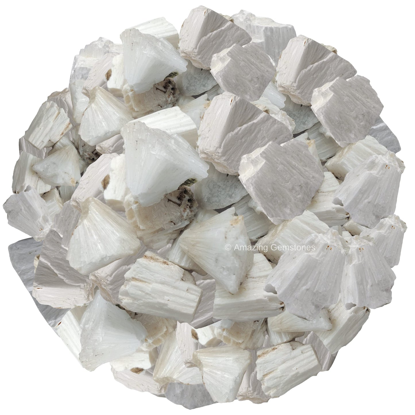 Amazing Gemstone Scolecite Raw Crystals and Healing Stones, Natural Rocks for Tumbling and DIY Raw Stones and Crystals (1 LB)