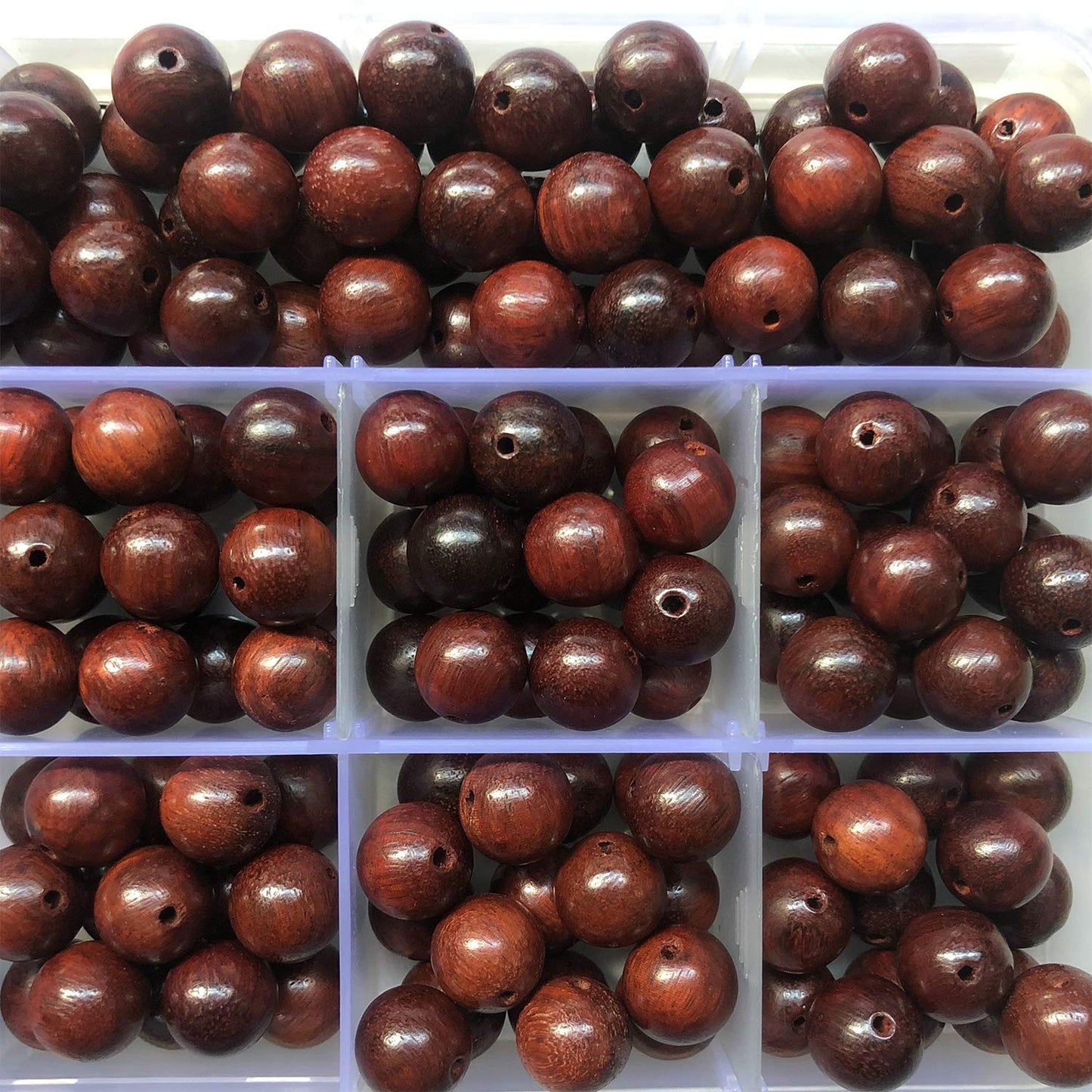 CarpenterC 500pcs 6mm Gorgeous Natural Round Polished Rosewood Loose Beads for Jewelry Making DIY Handmade Crafts