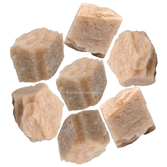 Amazing Gemstone Cream Moonstone Raw Crystals and Healing Stones, Natural Rocks for Tumbling and DIY Raw Stones and Crystals (1 lb)