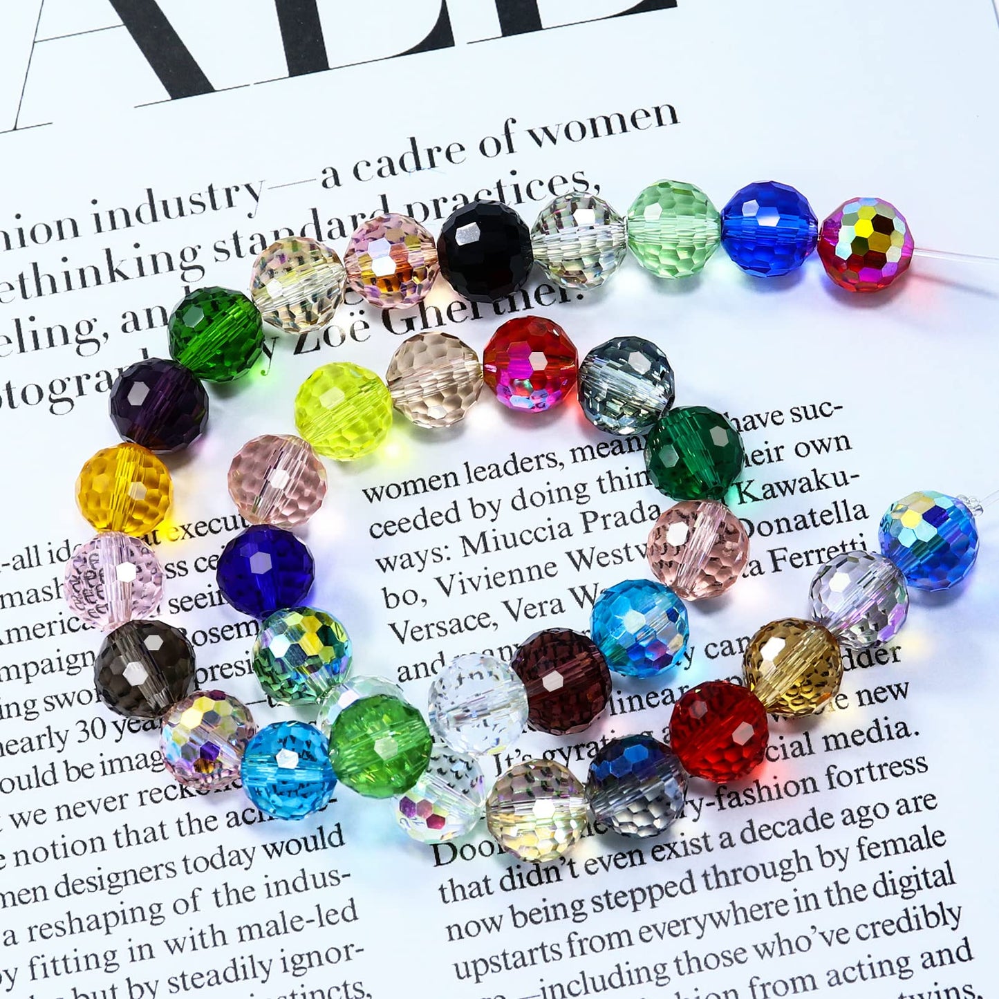 Dowarm 10MM Round Crystal Beads for Jewelry Making, Dark Green Faceted Glass for Crafts, Bracelet, Wind Chimes, Suncatcher - #5003 Rondelle Spacer, Loose Gemstones, 50PCS