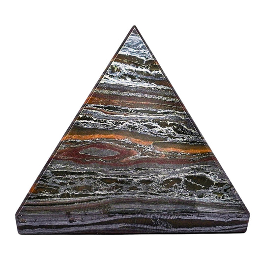 Amazing Gemstone Iron Tiger Eye Pyramid Crystal Healing Stones - 1" Great Pyramid Figurine of Natural Stone Pyramid for Meditation, Reiki, Chakra Balancing and Crystal Pyramids Grid