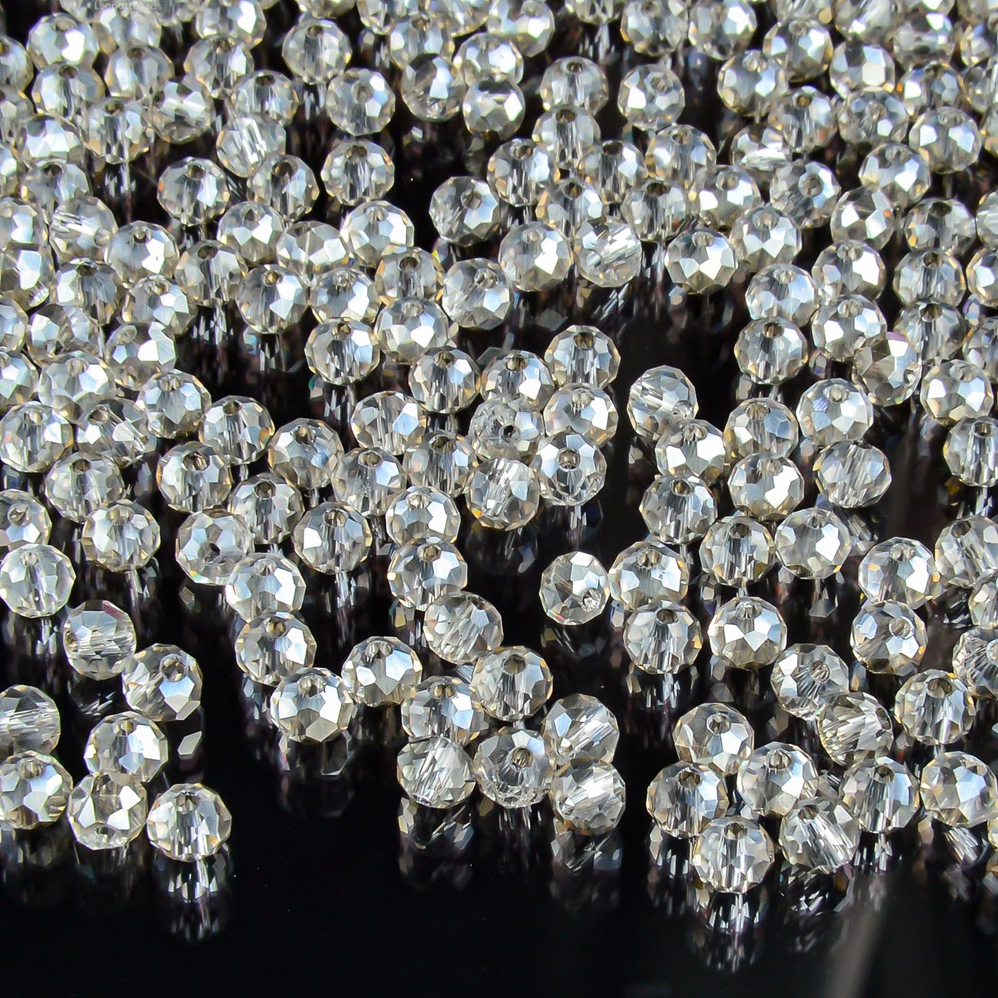 Laopottbeads 1200Pcs 4mm Crystal Glass Beads for Jewelry Making Beads for Bracelets Necklace Pendants Making Supplies(Gray)