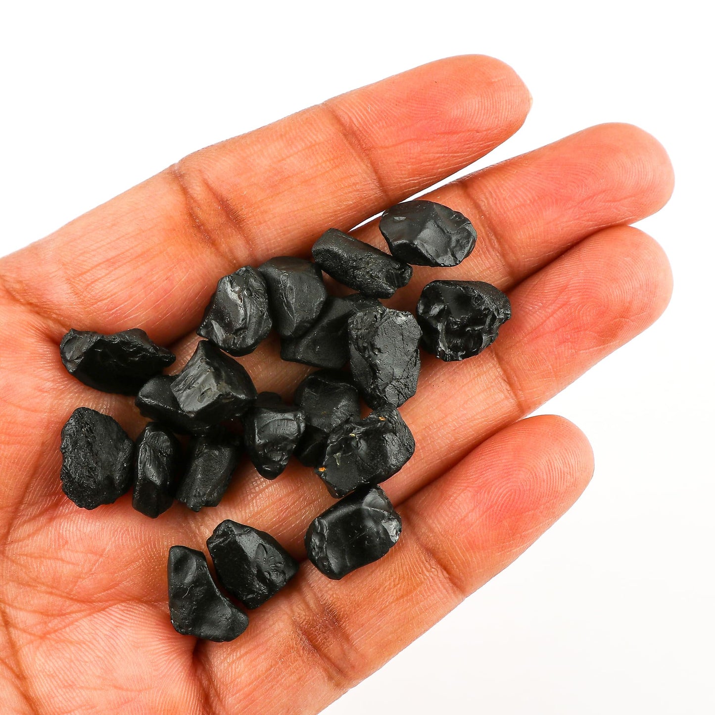 CRYSTALINES 100cts, Wholesale Natural Raw Black Spinel Gemstone, Untreated Rough Stone, Bulk Loose Supplies-Jewelry Making, Chakra Healing Crystals, August Birthstone, Gem Collection, 15-18pcs