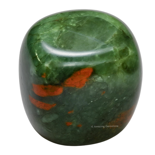 Amazing Gemstone African Bloodstone Crystals and Healing Stones Tumbled - 1 oz African Bloodstone Stone, Healing Stones for Energy Balance, Premium Polished Gems Rocks for Meditation and Wellness