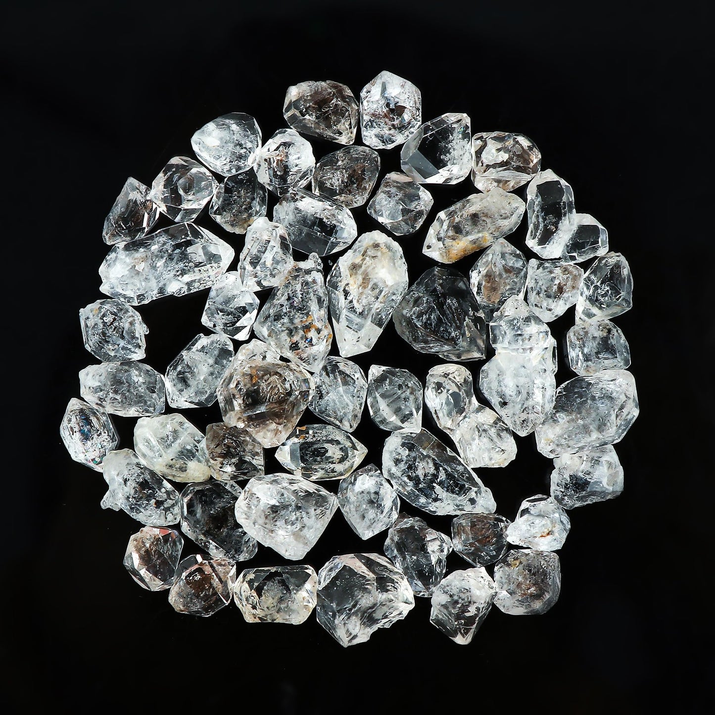GEMKORA 50 carats, 6 to 8pcs, Raw Herkimer Diamond Quartz Gemstone and Crystals, Wholesale Gemstone Lot, Rough Crystals, Rock Stones, Jewelry Making Supplies, DIY & Crafts, A+ Grade (15-20mm)