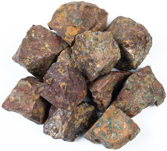 Crocon® 1LB Fruit Jasper Rough Bulk Rocks Natural Stone Raw Gemstone Crystals and Stones Tumbling Cabbing Polishing Spiritual Gifts Gem Mining Chakra Balancing Reiki Healing Home Office Décor