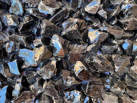 WHOLESALE Raw Black Obsidian Crystals, Natural Black Obsidian Stone, Natural Rough Black Obsidian crystals, Black Obsidian Rough, Black Obsidian Healing Crystals (Black Obsidian, 0.5 Pound)