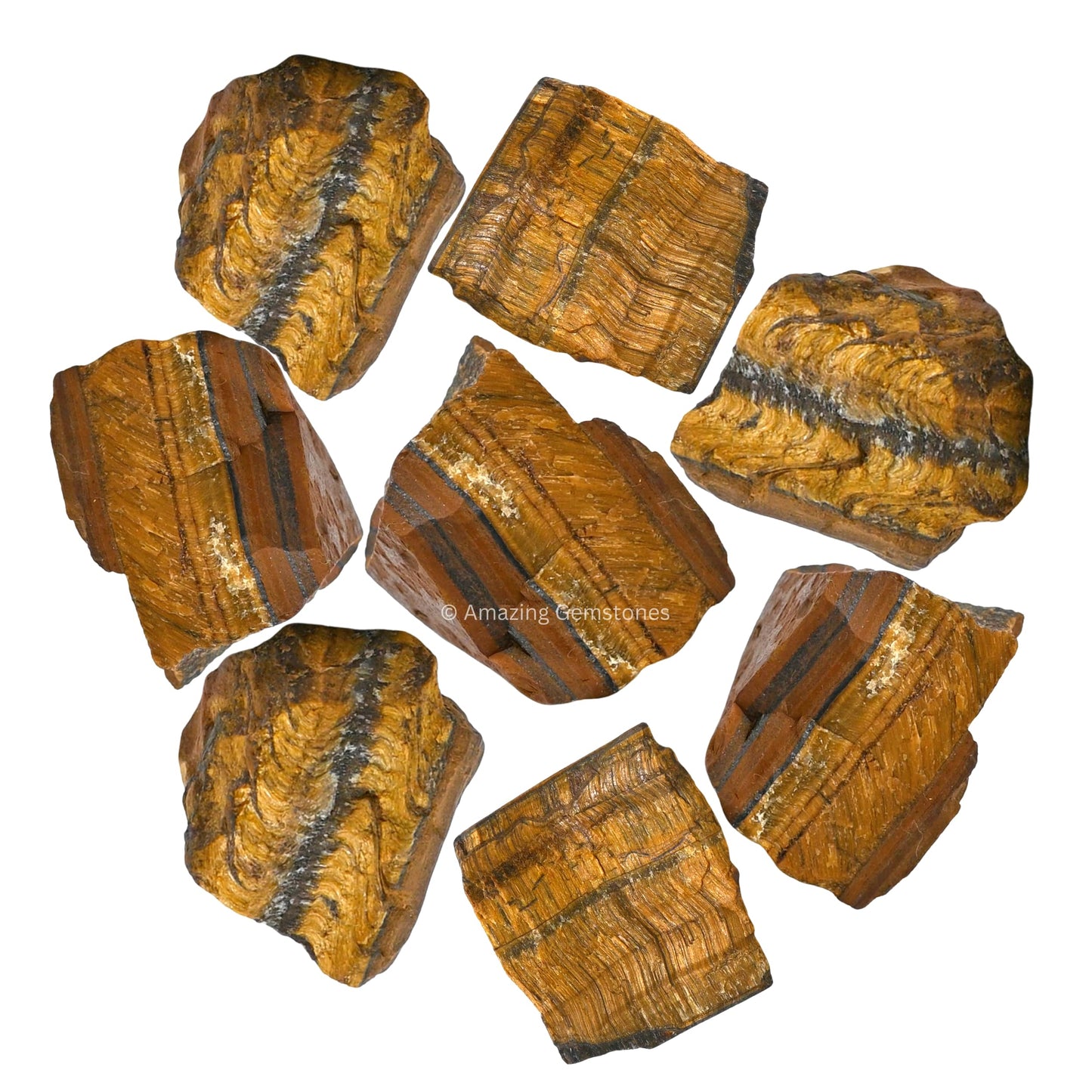 Amazing Gemstone Tigers Eye Raw Crystals and Healing Stones, Natural Rocks for Tumbling and DIY Raw Stones and Crystals (1 lb)