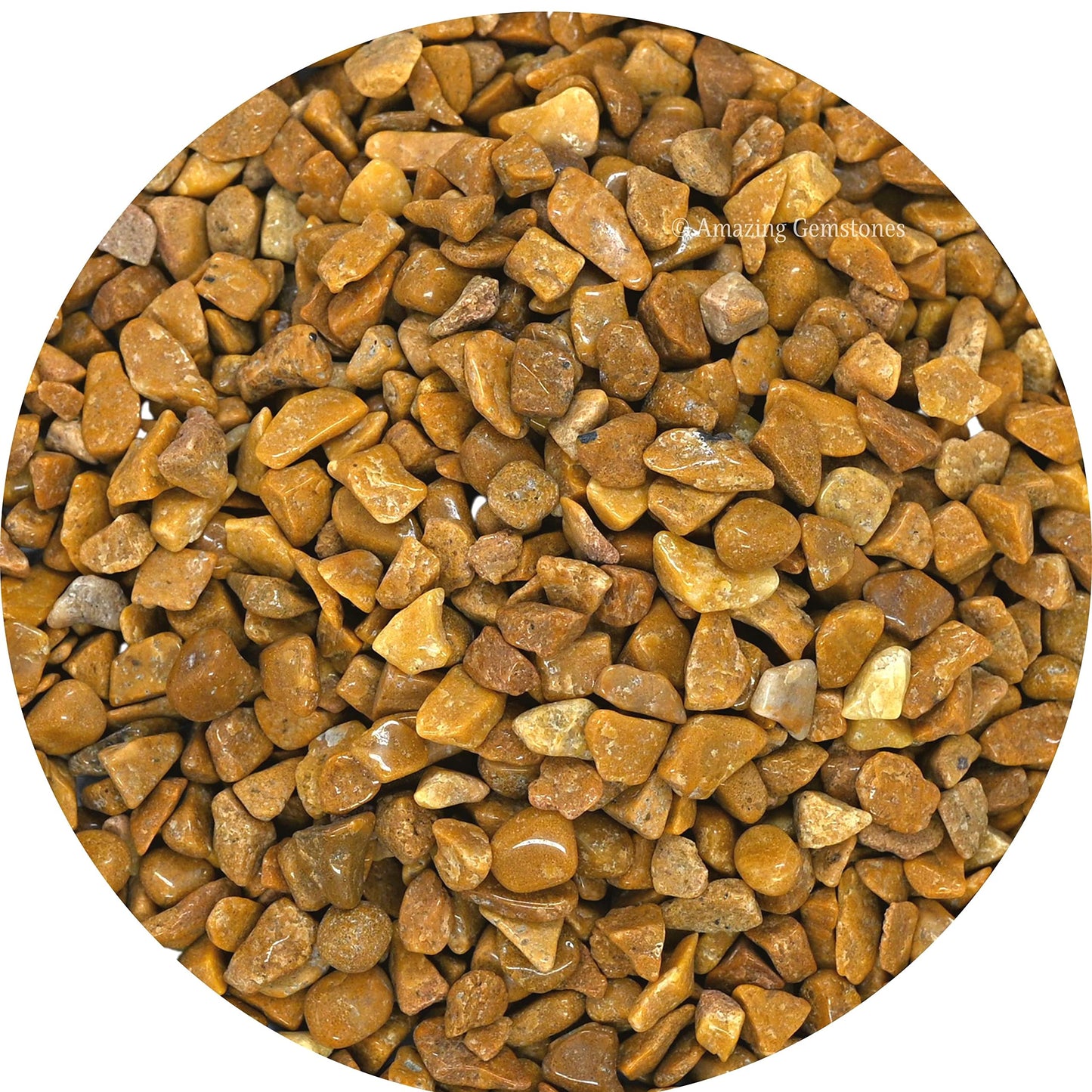 Yellow Jasper Crystal Chips Aquarium Gravel Rocks - Amethyst Chips Bulk Fish Tank Gravel, Small Tumbled Stone Chips and Tiny Crystals for Decoration (Natural AAA Grade Gemstones)