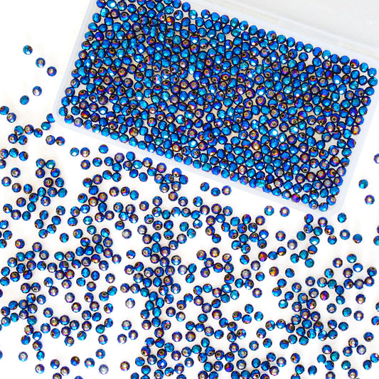 Laopottbeads 1200Pcs 4mm Crystal Glass Beads for Jewelry Making Beads for Bracelets Necklace Pendants Making Supplies(Peacock Blue)