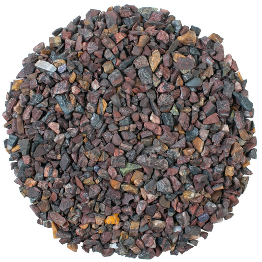 ZAICUS Red Tiger Eye Crystal Chips Bulk Gemstone Valentine Gift, Healing Crystal Natural Irregular Shaped Crushed Stone Reik Healing Tumbled Chips Crystal Chips for Witchcraft & 1 Lb