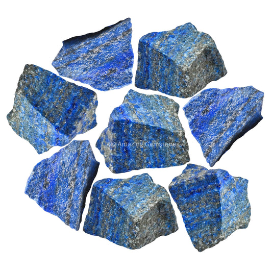 Amazing Gemstone Lapis Lazuli Raw Crystals and Healing Stones, Natural Rocks for Tumbling and DIY Raw Stones and Crystals (1 lb)