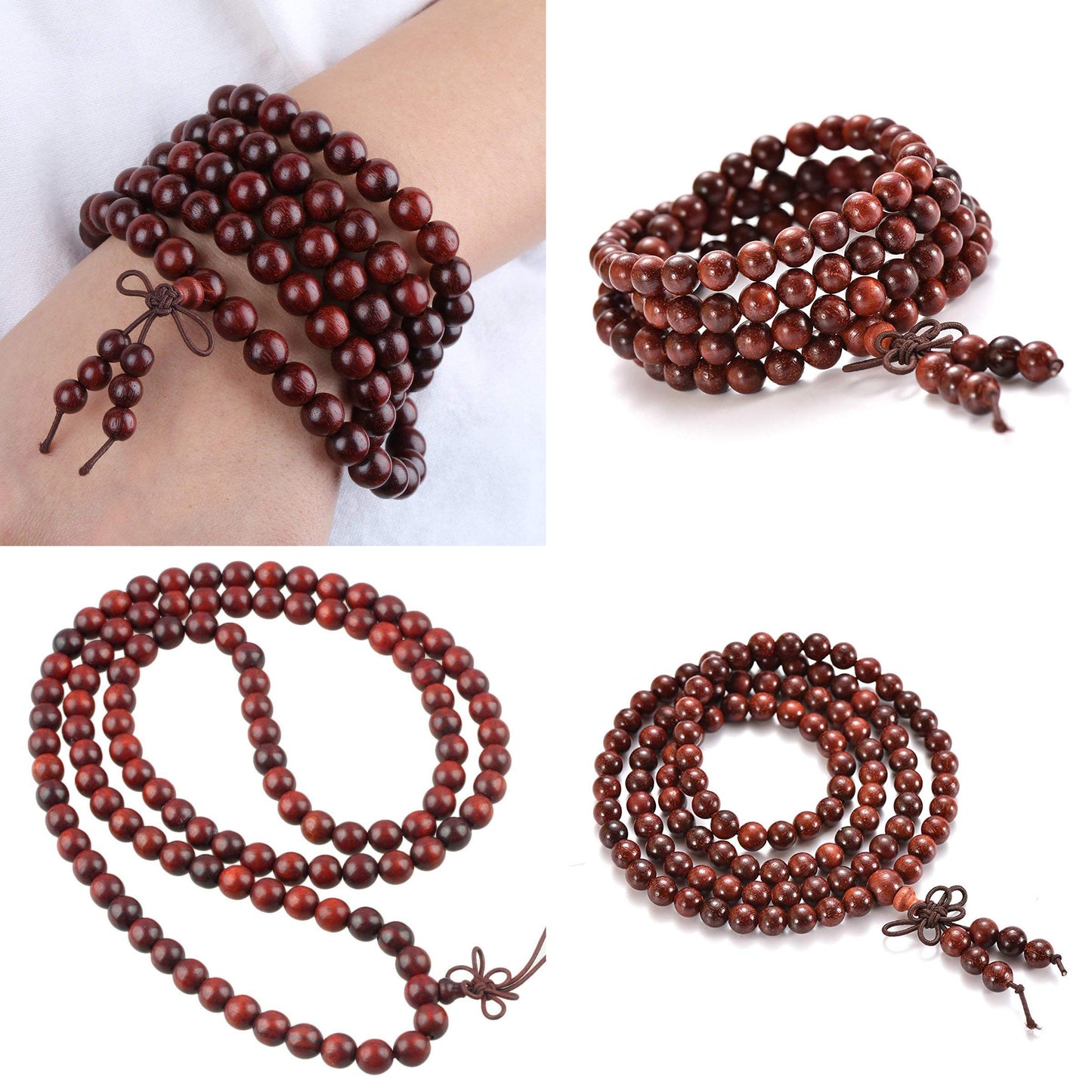 CarpenterC 500pcs 6mm Gorgeous Natural Round Polished Rosewood Loose Beads for Jewelry Making DIY Handmade Crafts