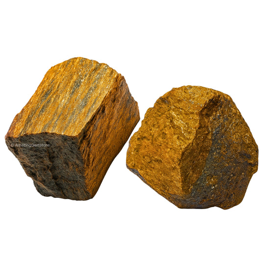 Amazing Gemstone Bronzite Raw Crystals and Healing Stones, Natural Rocks for Tumbling - DIY Raw Stones and Crystals, 2 Pieces