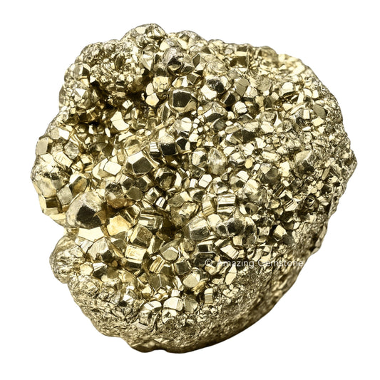Amazing Gemstone Large Pyrite Crystal Stone Cluster Samples - High Energy Natural Iron Pyrite Stone Pirita Piedra Original with Healing Properties