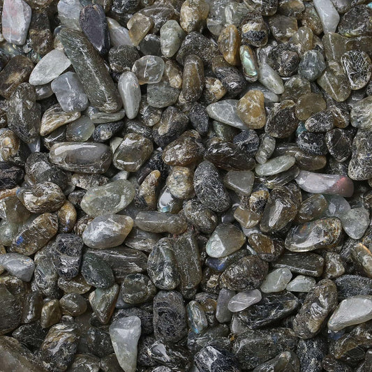 LAIDANLA Labradorite Crushed Stone Crystal Chips Bulk Natural Gemstones Healing Reiki Crystals Mini Quartz Vase Filler Aquarium Gravel 100g