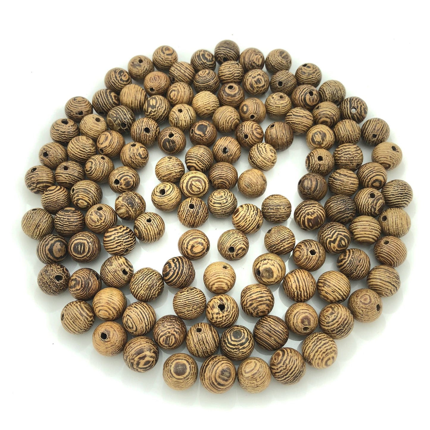 CarpenterC 200pcs 8mm Gorgeous Natural Round Polished Rosewood Loose Beads for Jewelry Making DIY Handmade Crafts