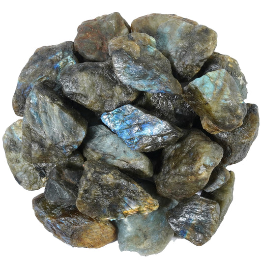 ZAICUS 1 lb Labradorite Rough Stone - Raw Stones and Crystals Bulk for Tumbling, Jewelry Making, Cabbing, Lapidary, Fountain Rocks, Decoration, Polishing, Wire Wrapping, Gem Mining, Reiki Crystal