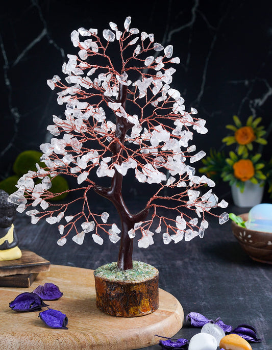 Crocon® Clear Quartz Birthday Gifts for Women, Men & Friends | Tree of Life Crystals and Healing Stones, Home & Office Decor, Money Tree, Women Gift Ideas | House Warming Gifts New Home for Mom