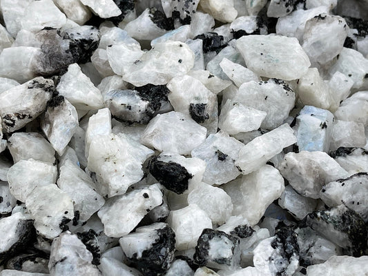 GAF TREASURES Wholesale Raw Rainbow Moonstone Crystals, Natural Rainbow Moonstone Stone, Rainbow Moonstone Rough, Rainbow Moonstone Healing Crystals (Rainbow Moonstone, 0.25 Pound)