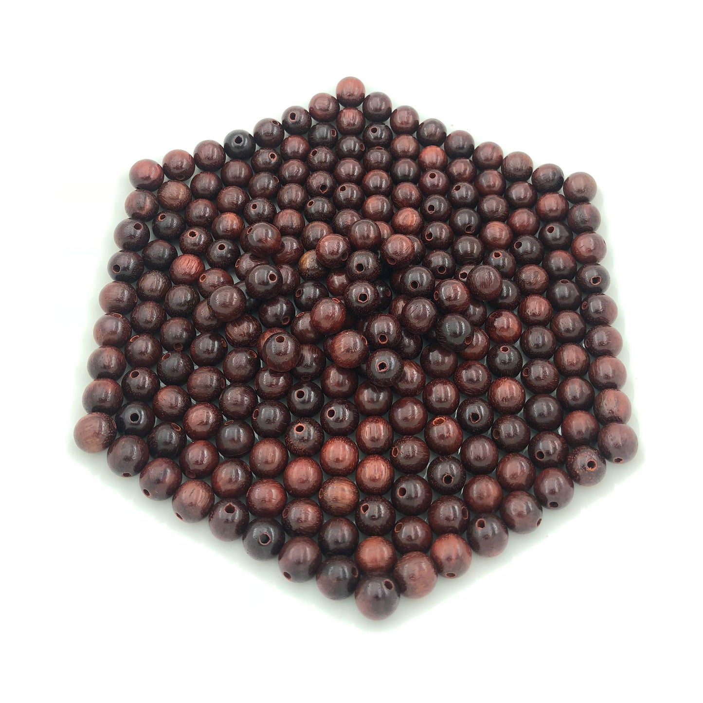 CarpenterC 500pcs 8mm Gorgeous Natural Round Polished Rosewood Loose Beads for Jewelry Making DIY Handmade Crafts