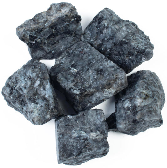 Crocon 1LB Larvikite Rough Bulk Natural Stone Raw Gemstone Tumbling Cabbing Polishing Mining Chakra Meditation Balancing Reiki Healing Good Luck Gift Home Office Decor