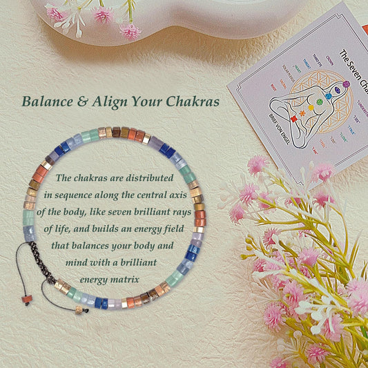 Brief von Engel Chakra Bracelets for Women, Healing Crystals Stones Bracelet, 7 Chakras Spiritual Crystal Bracelet Bangle, Yoga Meditation Relax for Womens Anxiety, Stress Relief Gifts For Women