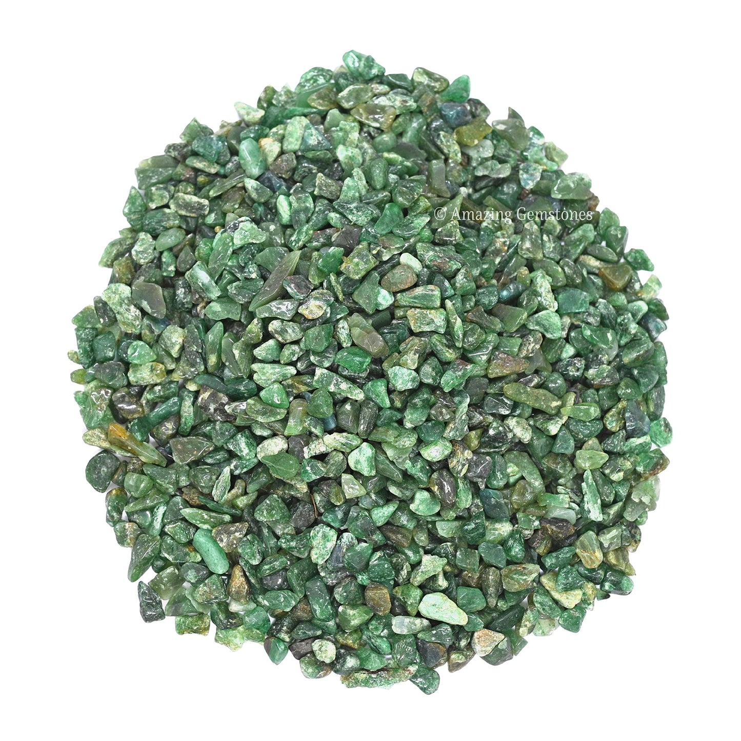 Green Aventurine Crystal Chips Aquarium Gravel Rocks - Green Aventurine Chips Bulk Fish Tank Gravel, Small Tumbled Stone Chips and Tiny Crystals for Decoration (Natural AAA Grade Gemstones)