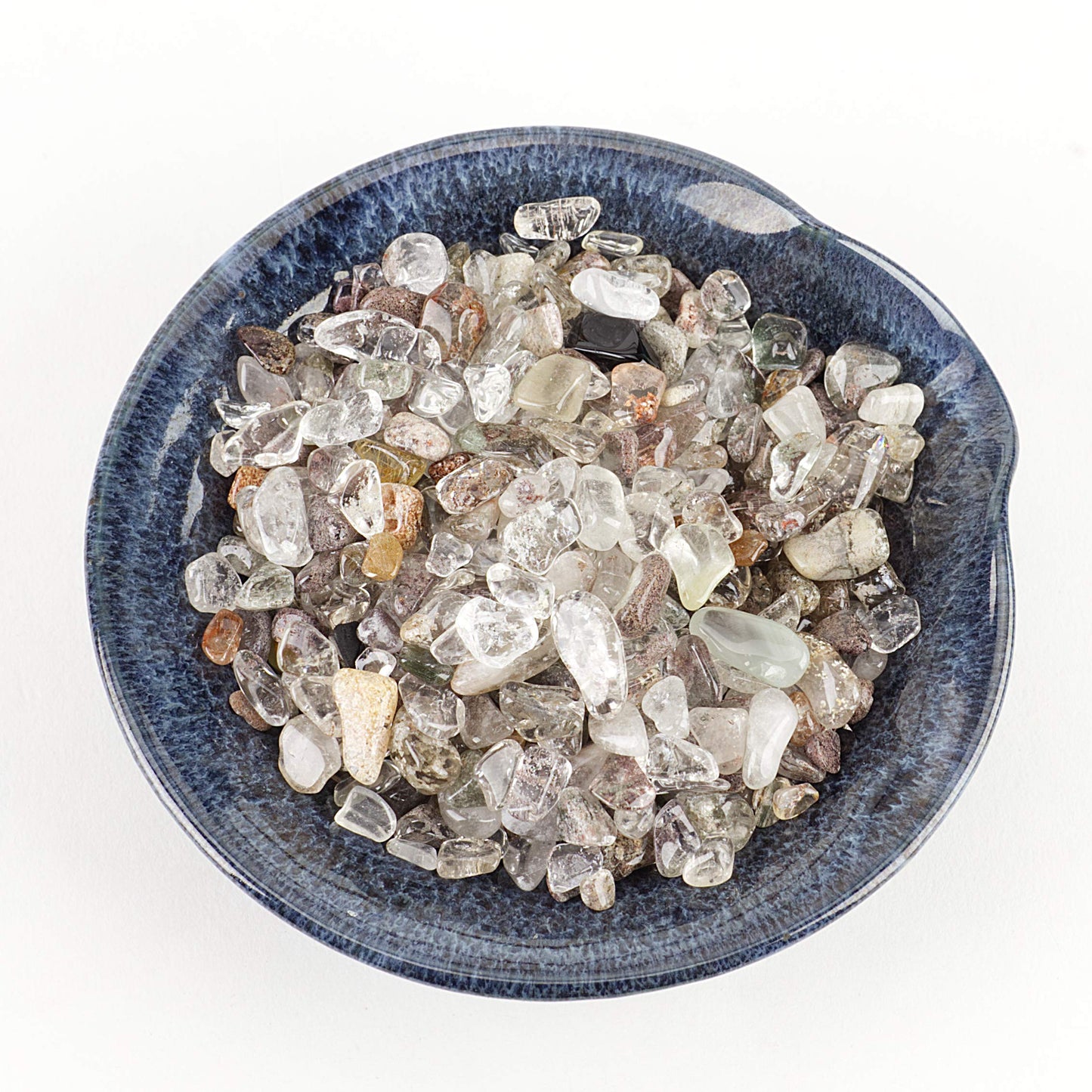 Cherry Tree Collection 1/2 Pound Polished Tumbled Gemstone Chips, Pebbles, Crystal Chips Bulk for Jewelry Making, Healing, Plants, Succulents, Aquariums, Decoration, Chakra (Green Phantom Quartz)