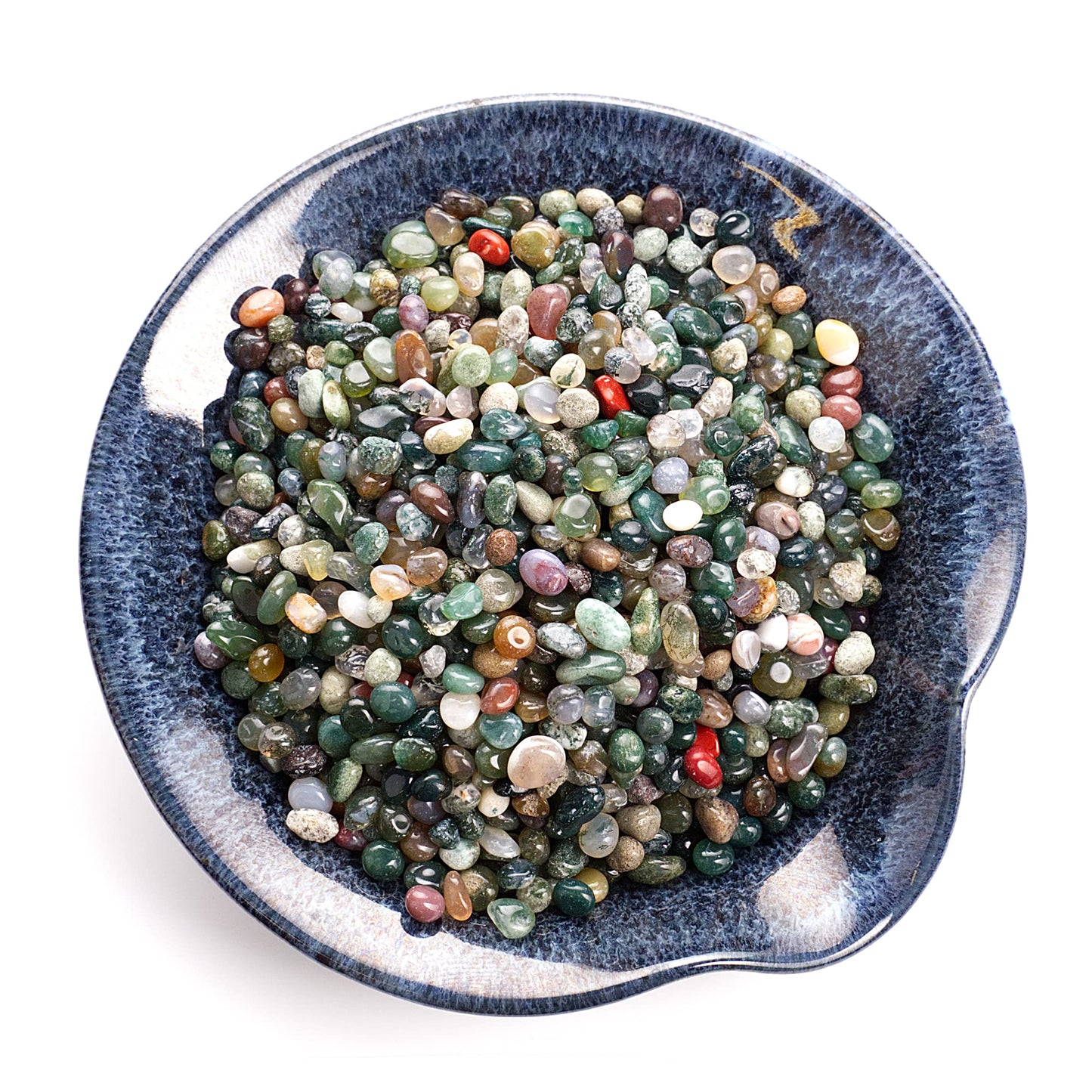 Cherry Tree Collection 1/2 Pound Polished Tumbled Gemstone Chips, Pebbles, Crystal Chips Bulk for Jewelry Making, Healing, Plants, Succulents, Aquariums, Decoration, Chakra (Fancy Jasper)