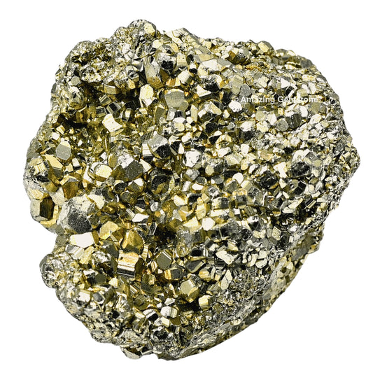 Amazing Gemstone Small Pyrite Crystal Stone Cluster Samples - Extra Large High Energy Natural Iron Pyrite Stone Pirita Piedra Original with Healing Properties (Upto 40 Gram)