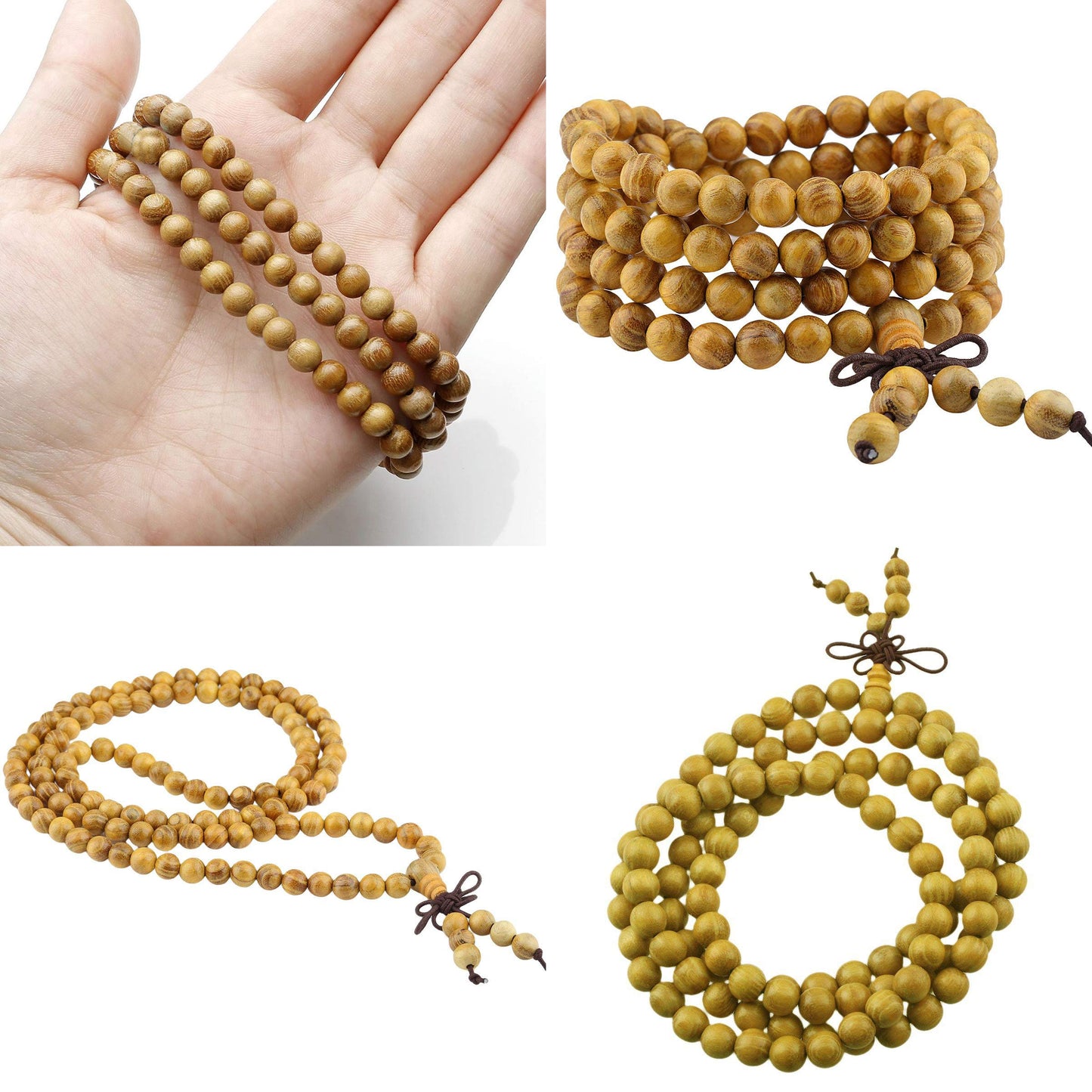 CarpenterC 500pcs 6mm Gorgeous Natural Round Polished Rosewood Loose Beads for Jewelry Making DIY Handmade Crafts