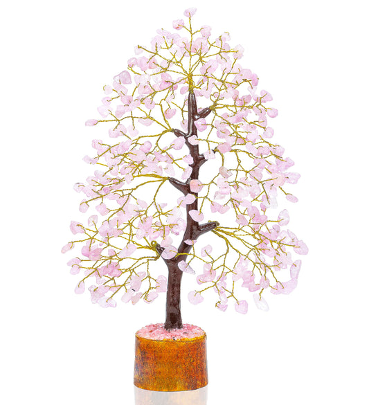 Crocon® Rose Quartz Crystal Tree Room Decor & Cute Pink Home Decor Healing Crystals Chakra Tree of Life Birthday Gifts for Women Mom Her Sister House Warming Gifts Spiritual Presents Womens Gift