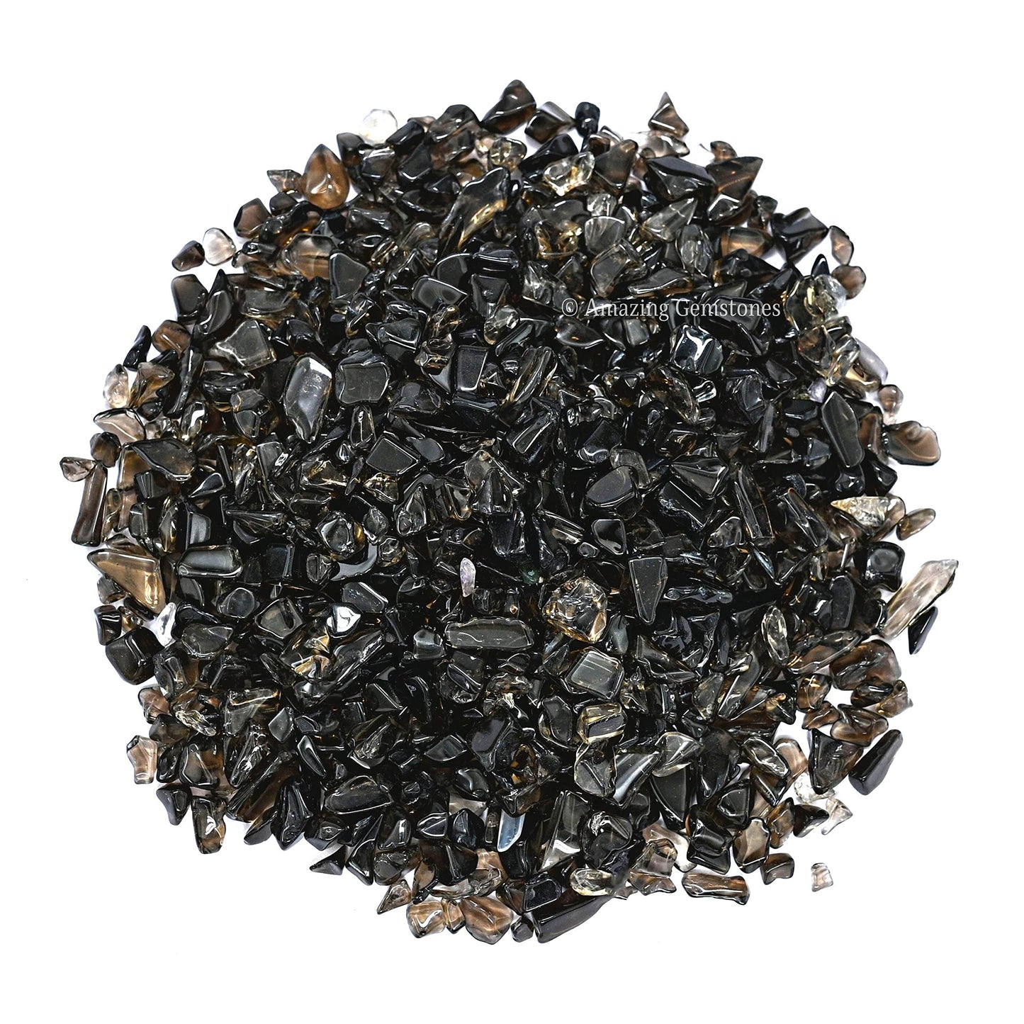 Smoky Quartz Crystal Aquarium Gravel - Rocks, Tumbled Stone and Tiny Crystals for Decoration (Natural AAA Grade Gemstones) (1000+ carat)