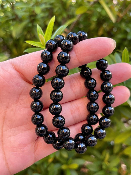 GAF TREASURES Rainbow Obsidian Crystal Bead Bracelet 8mm, Genuine Rainbow Obsidian Stretch Gemstone Bracelet, Healing Crystal Bracelet, Gift for Men & Women (1)