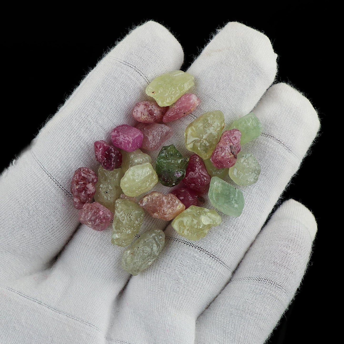 CRYSTALINES (50cts) Natural Multi Sapphire Gemstone, Assorted Bulk Rough Stones, Wholesale Loose Supplies, DIY Jewelry Making, September Birthstone, Healing Crystals, Gem Collection (8-10pcs)