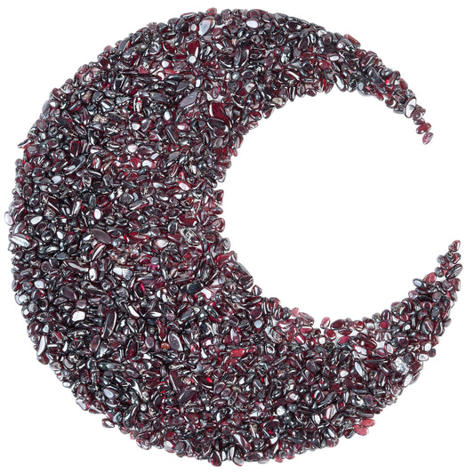 Crocon 1/2 LB Crushed Garnet Chips Bulk Stones 1100+ Carats Natural Quartz Pieces Irregular Shape Gemstones for House Warming Gifts New Home and Chakra Healing Crystals Home Décor Gifts for Women